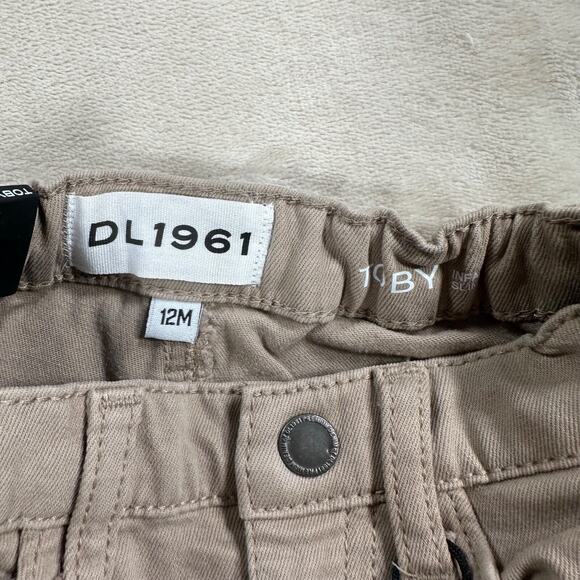 DL1961 Baby Size 12 Month Brown Toby Slim Denim Khaki Pants - Picture 4 of 6